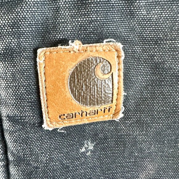 Carhartt Jacket Duck Canvas Fade C61 Sandstone Fleece Lined Chore Heavy Duty - Picture 11 of 16